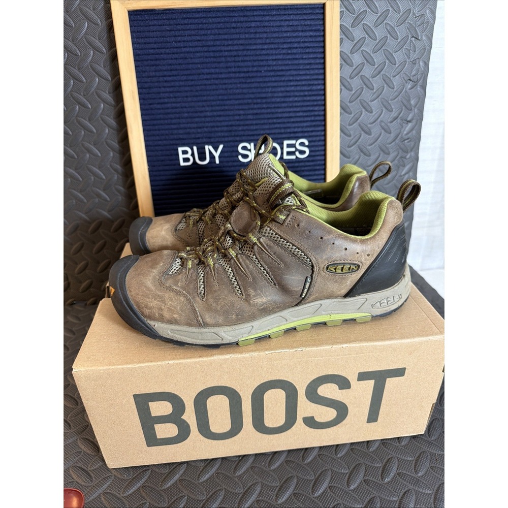 Keen Bryce Low Hiking Shoes Men Size 10 Keen Dry Brown Leather Superfeet Insoles